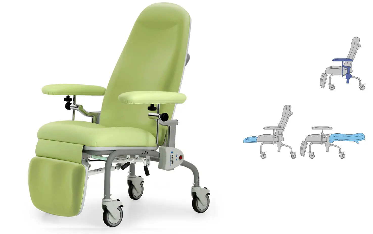Fauteuil de prélèvement sanguin manuel